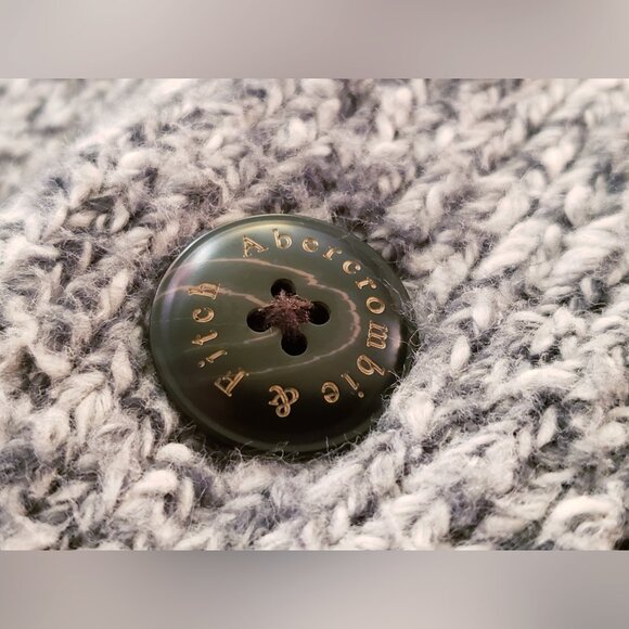 Abercrombie & Fitch Cotton Blend Cardigan Sweater (Gray, S) - Picture 7 of 12